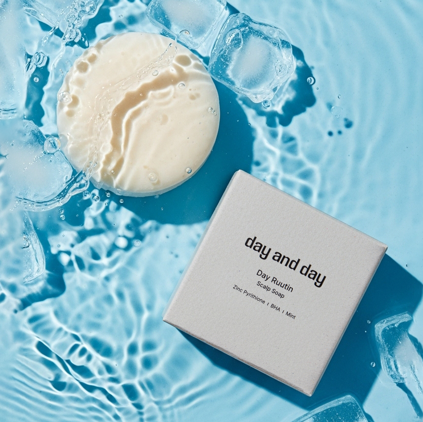 시원한 얼음물 데이루틴 스칼프솝 쿨 샴푸바 cooling sensation ice water Day Ruutin Scalp Soap Cool Shampoo bar