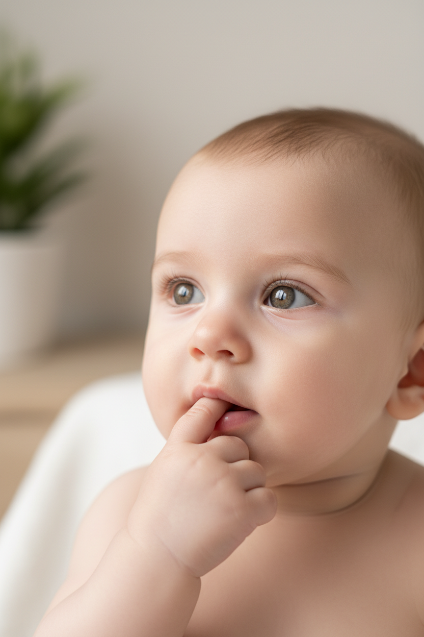 Babies don’t have that artificial 'glass skin' shine.